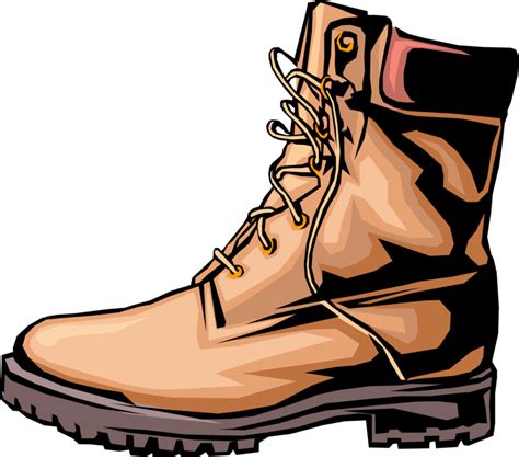 Hiking Boot Vector Art Png Vector Hand Drawing Of Pai