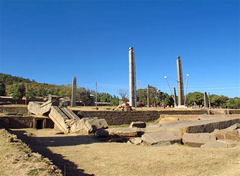 Ancient Obelisks In Axum City Ethiopia Stock Photo Image Of