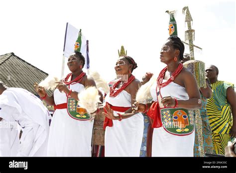 Yoruba Artists Performing During The Olojo Festival Ile Ife Osun