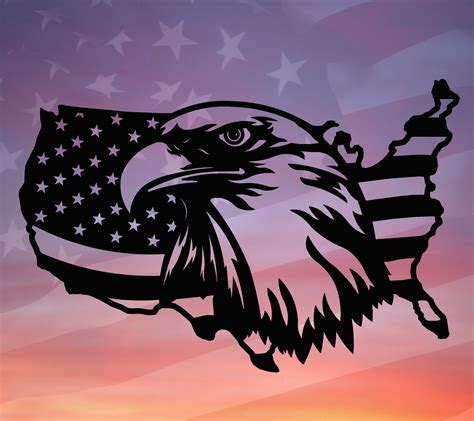 american flag eagle usa america patriotic dxf and svg etsy