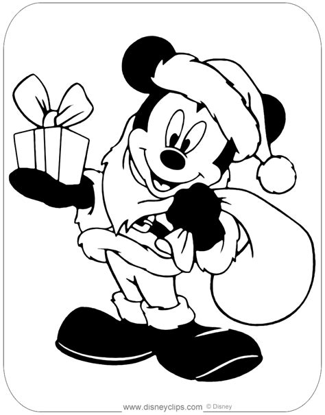 Mickey Christmas Disney Coloring Pages Coloring Pages