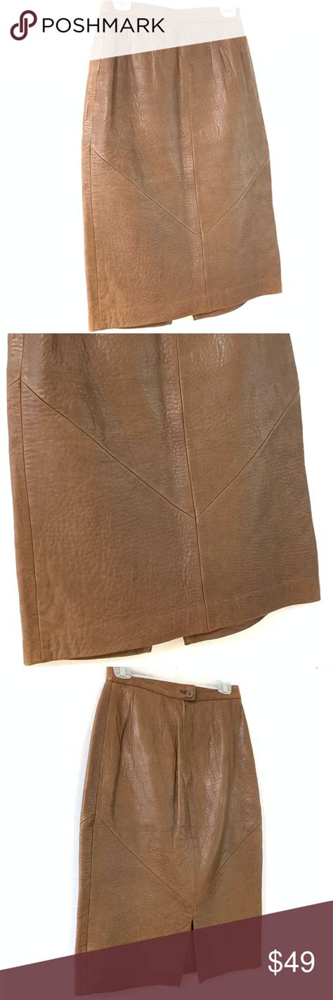Bermans Beautiful Vintage Leather Skirt Sz Vintage Leather Leather Leather Skirt