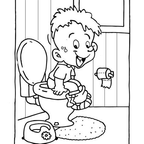 Potty Training Coloring Pages Toitygo