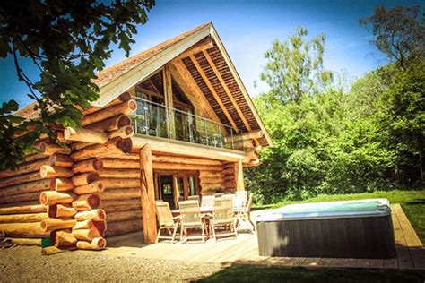 Self Catering Riverside Log Cabins With Hot Tubs Hidden River Cabins