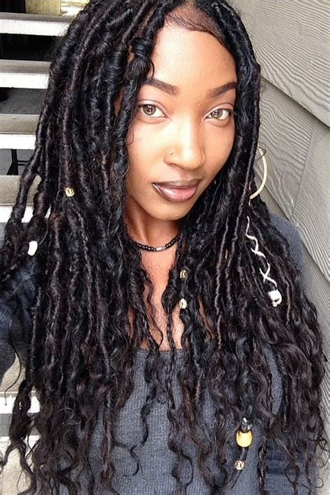 23 Beautiful Black Women Who Will Make You Want Goddess Locs Essence Faux Locs Hairstyles
