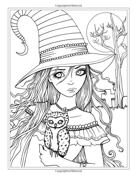 Highly Detailed Witch Pages For Adults Coloring Pages