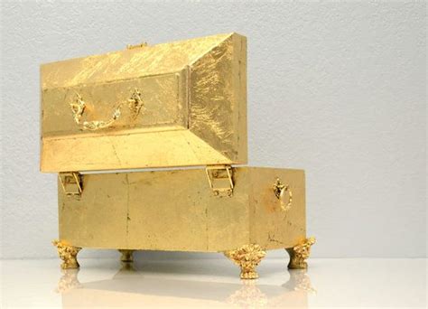Keepsake Box Gold Leaf Gild Hollywood Regency Glam Jewelry Box