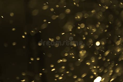 Abstract Blurred Gold Bokeh Lights Background Defocused Glitter Light