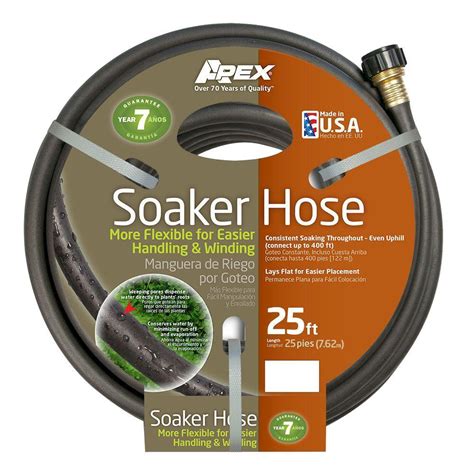 Flexon featherlite 5/8 x 50ft ultra flexible garden hose. Apex 1/2 in. Dia x 25 ft. Soaker Water Hose-1030 25 - The ...