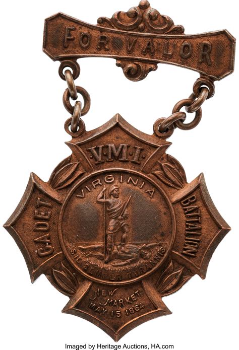 Battle Of New Market Vmi Cadet Award Medal Military And Lot 40130