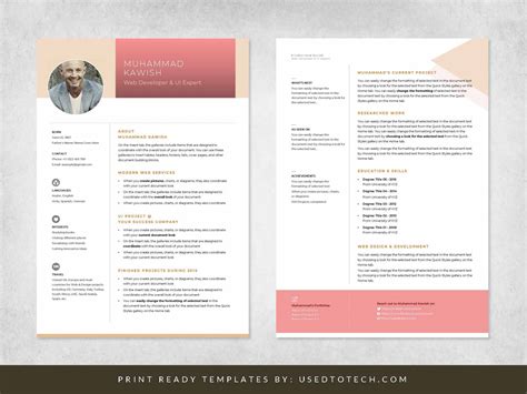 Personal Profile Design In Editable Ms Word Format