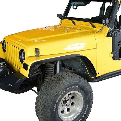 Steel Flat Front And Rear Fender Flares For 97 06 Tj Offgrid Store