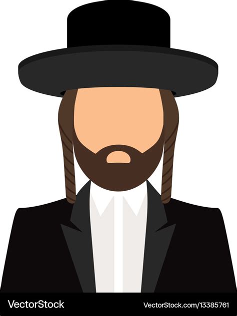 Jewish Orthodox Rabbi Avatar Icon Royalty Free Vector Image