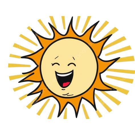 Summer Sunny Happy Sun Cartoon Style Summer Sunshine Joy Png