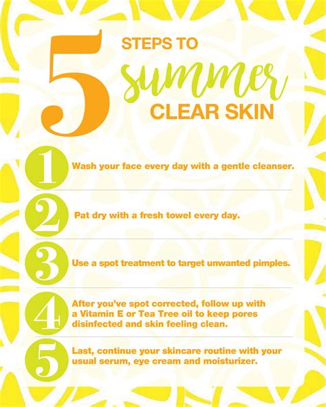 5 Steps To Clear Summer Skin Summer Skincare Summer Skin Spring