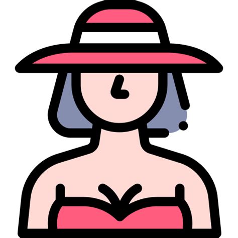 Woman Detailed Rounded Lineal Color Icon