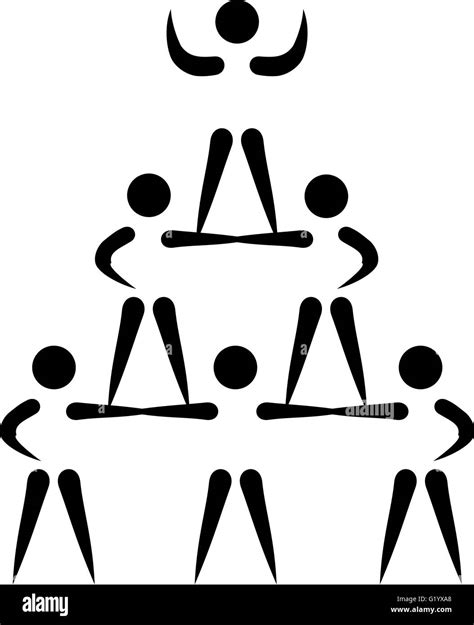 Cheerleading Pyramid Stock Vector Images Alamy