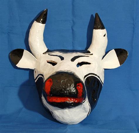 Bull Mask Mexico Bull Paper Mache Mask Mask