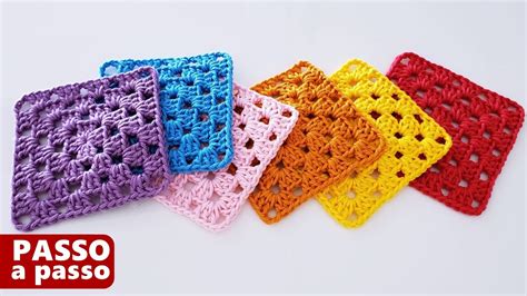 Como Fazer Quadradinhos De Crochê Granny Square Crochet Youtube