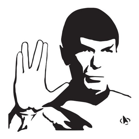 Spock Live Long And Prosper Logo 75 Vinyl Decal White Star Trek