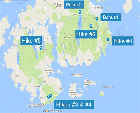 28 Acadia National Park Map Online Map Around The World