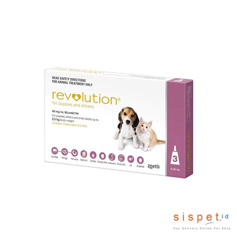 Heartworm preventive for dogs, cats, puppies or kittens medication can also be used to treat and control roundworms and hookworms in cats Revolution for Puppies and Kittens - Sispet