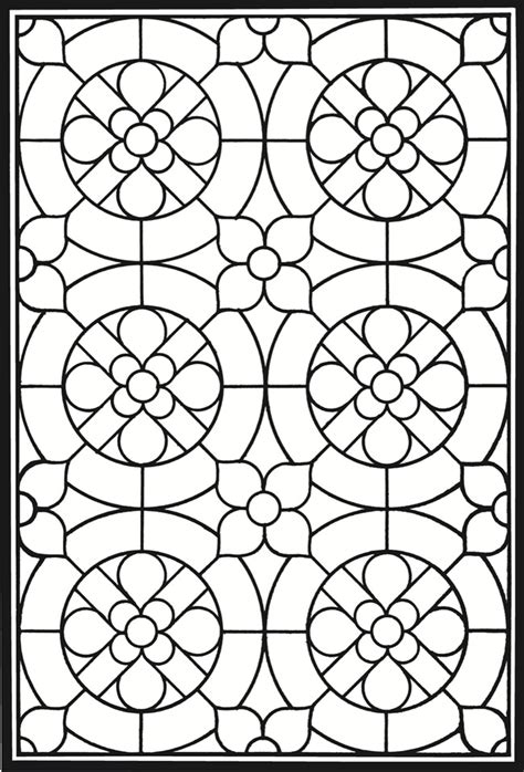 Free Printable Stained Glass Patterns Sketch Coloring Page