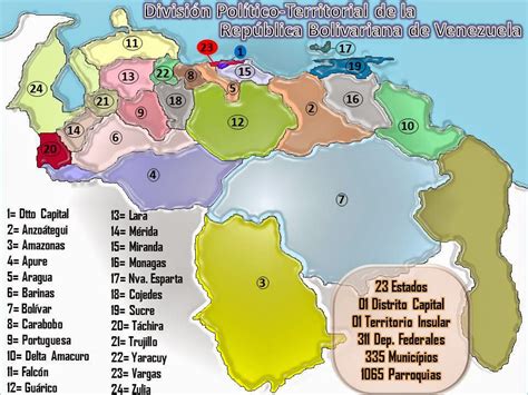 Geografía De Venezuela División Político Territorial