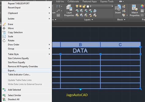 Memaksimalkan Format Data Link Excel pada Autocad