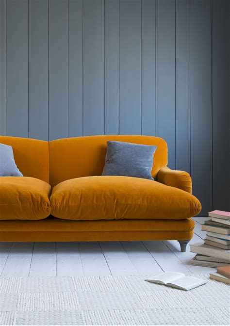 30 Charming Living Room Design With Orange Color Themes Orange Sofa