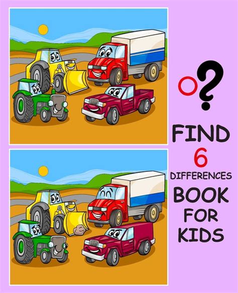 Find 6 Differences Book For Kids Spot The Difference Activity Books