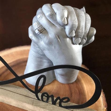 Luna Bean Keepsake Hands Plaster Statue Kit Casting Kit Plastic