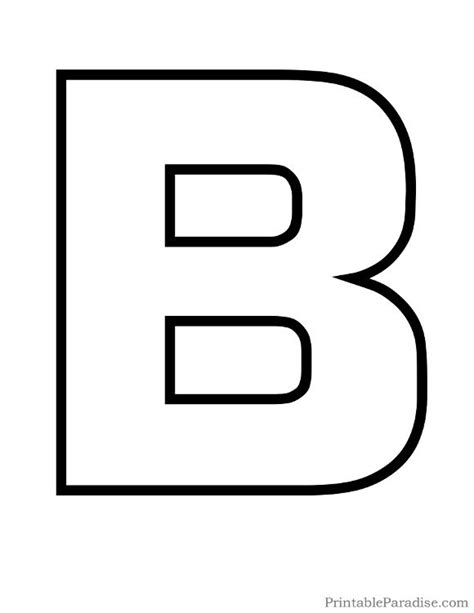 Printable Letter B Outline Print Bubble Letter B Free Printable
