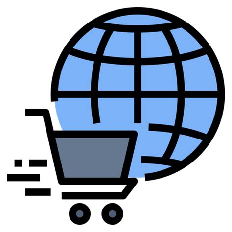 E Commerce Icon Download In Colored Outline Style