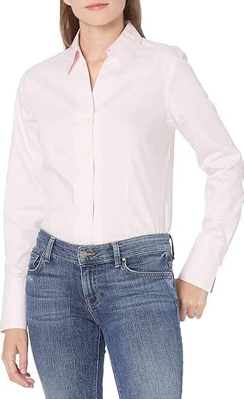 Calvin Klein Womens Long Sleeve Wrinkle Free Non Iron Shirt At Amazon