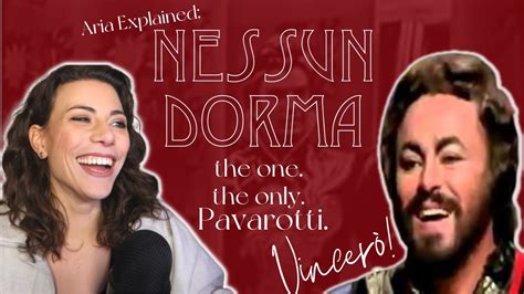Pavarotti Nessun Dorma Opera Singer Reacts Youtube