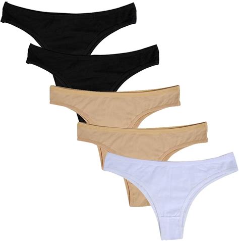 Nightaste Womens Cotton Thongs Panties Color Stripes G Strings Women Clothing And Accessories