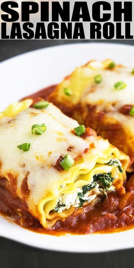 Spinach Lasagna Rolls Recipe Quick Easy Requires Simple Ingredients