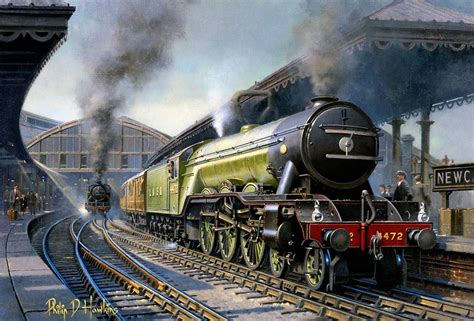 Pin By Kathy Fite On Flying Scotsman Railroad Art Steam Art Steam