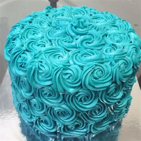 Turquoise Rosettes Cake Rosette Cake Lilacs Buttercream Cake