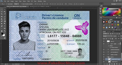 Canada Ontario Driving License Template In Psd Format Artofit