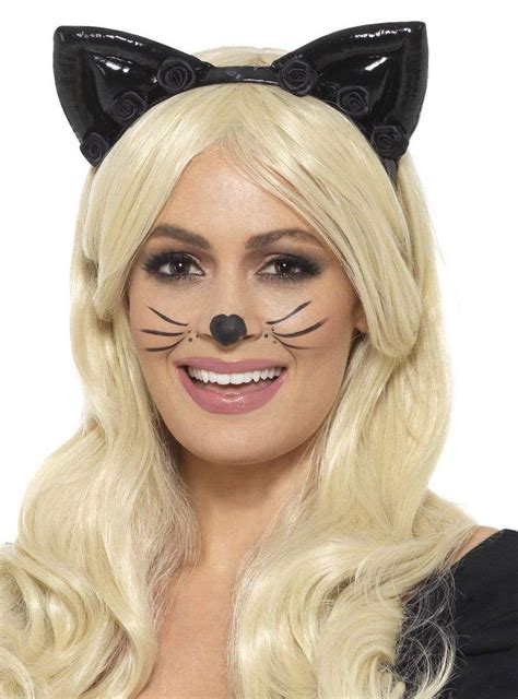 Kitty Cat Black Ears And Tail Set Black Cat Ears And Tail Costume Set