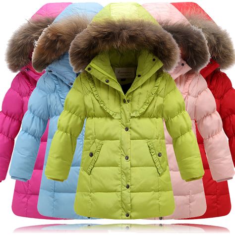 2015 Winter White Duck Down Children Coats Warm Baby Girls