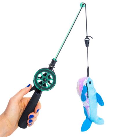 Cat Toy Fishing Rod With Crinkle Fish Let Go And Have Fun