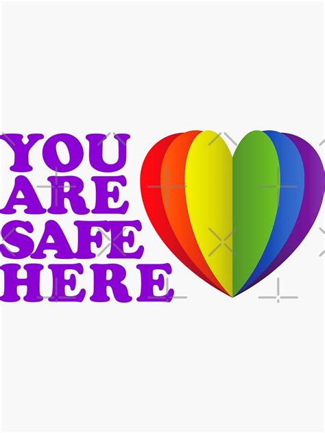 LGBTQ Sign Safe Space Ally Flag Sticker For Sale By Aronia Redbubble