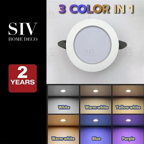 Siv Led Downlight Recessed Pin Lights Panel Ceiling Light 3 Color Temperature 2 Years Warrenty