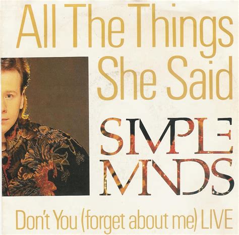 Simple Minds All The Things She Said 1986