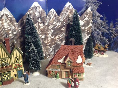 Printable Christmas Village Backdrop
