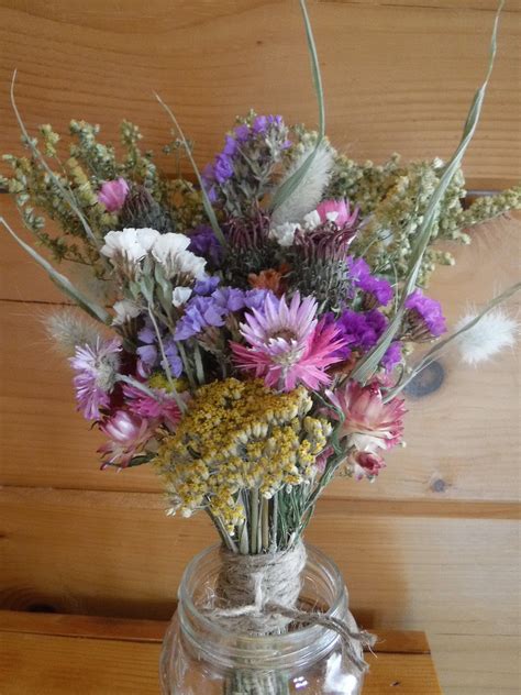 Rustic Dried Flower Arrangement Mothers Day T Dried Etsy Dried