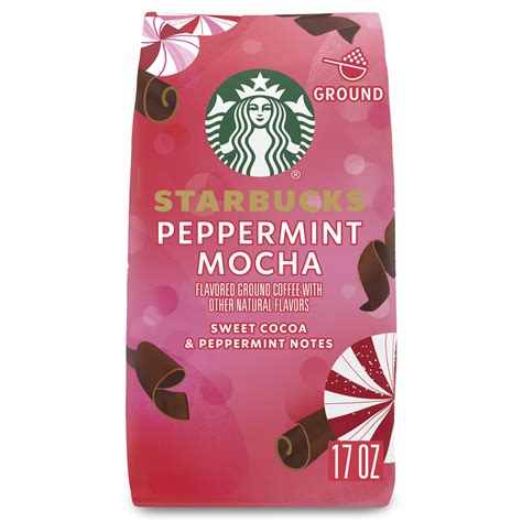 Starbucks Peppermint Mocha Flavored Ground Coffee 100 Arabica